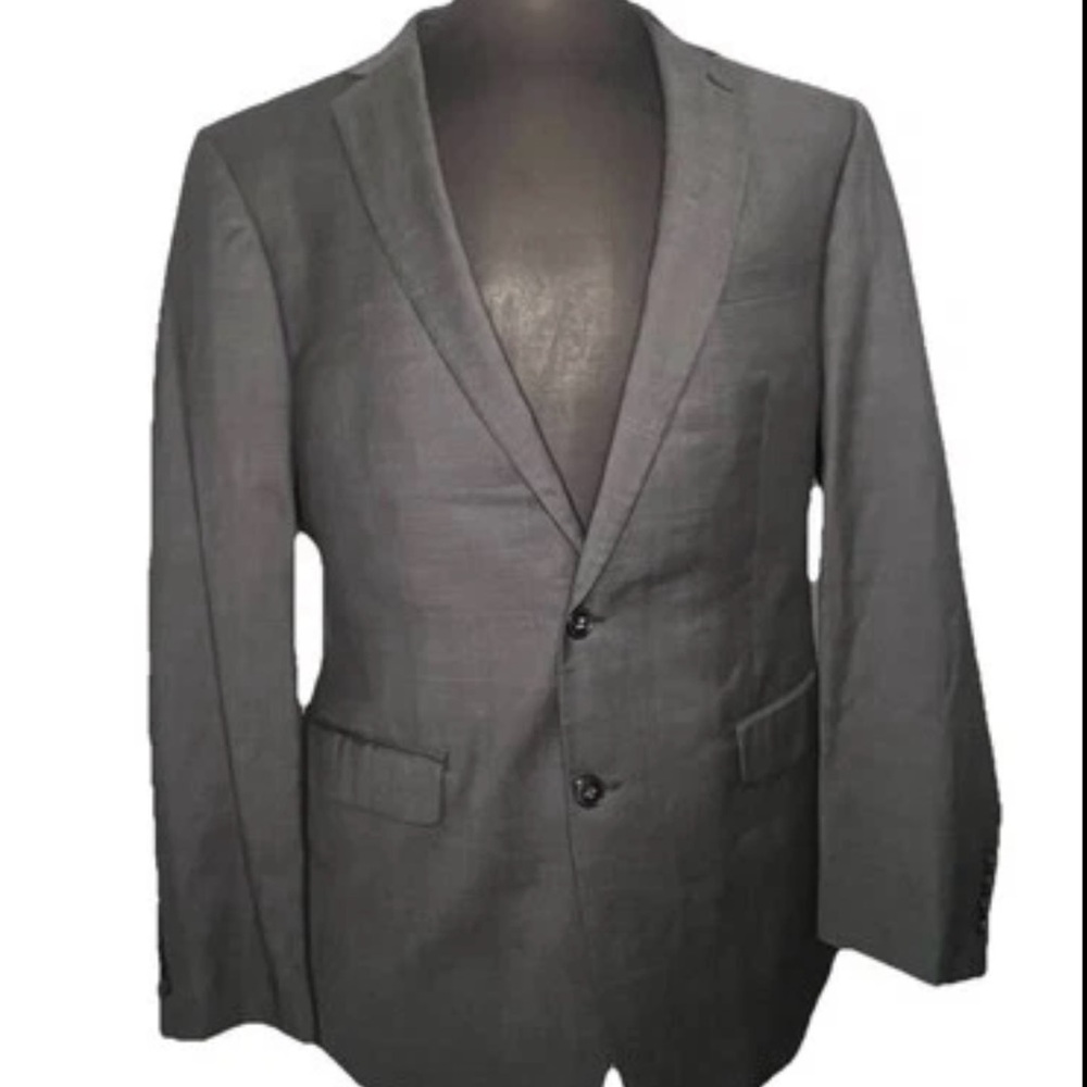 CALVIN KLEIN Charcoal Blazer 46R Extreme Slim Fit 100% Wool